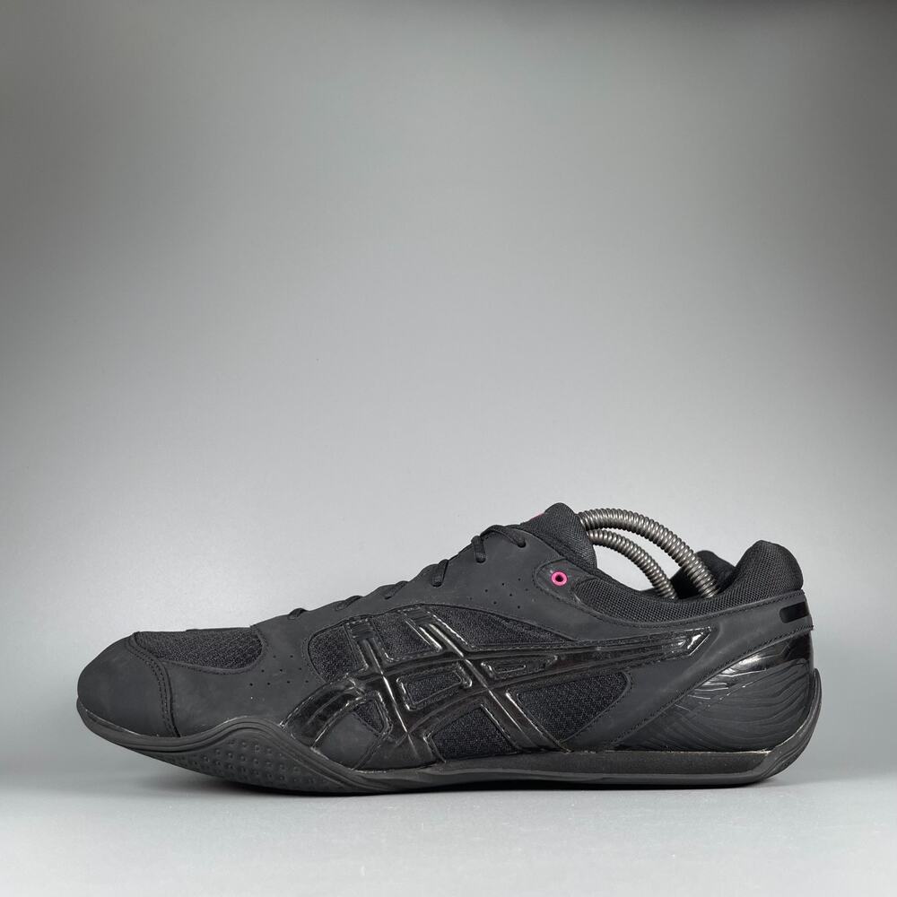 Women's 12 Men's 13 Asics Rhythmic 2 Black Pink Casual Shoe Athletic Sneaker EUC